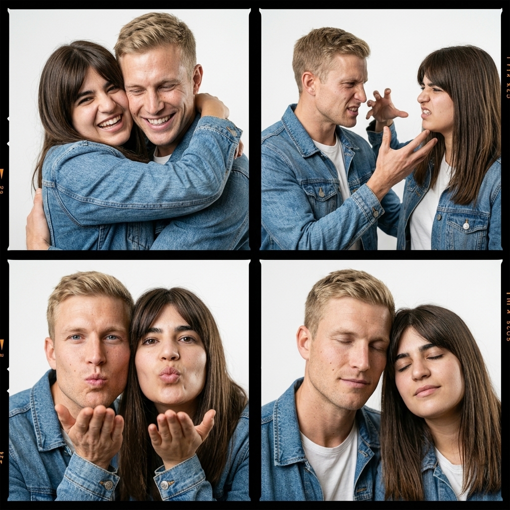 Casal Casual Colorido