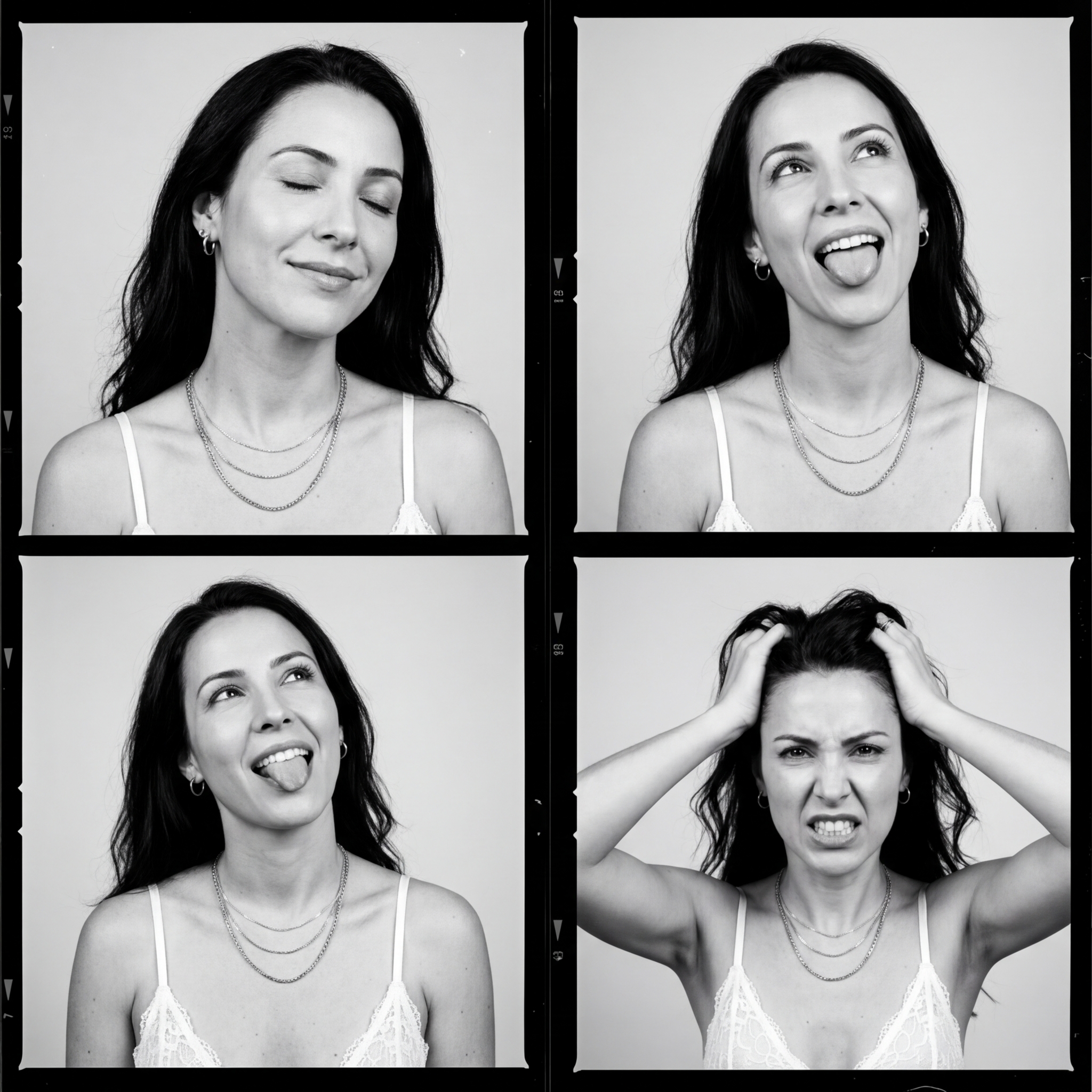 Retrato Triptico Emocional P&B